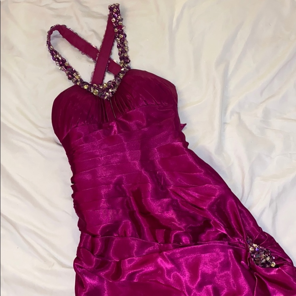 STUNNING silk prom dress